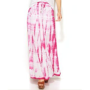 Michael Kors Women's Pink and White Tie Dye Pool Side Maxi Skirt